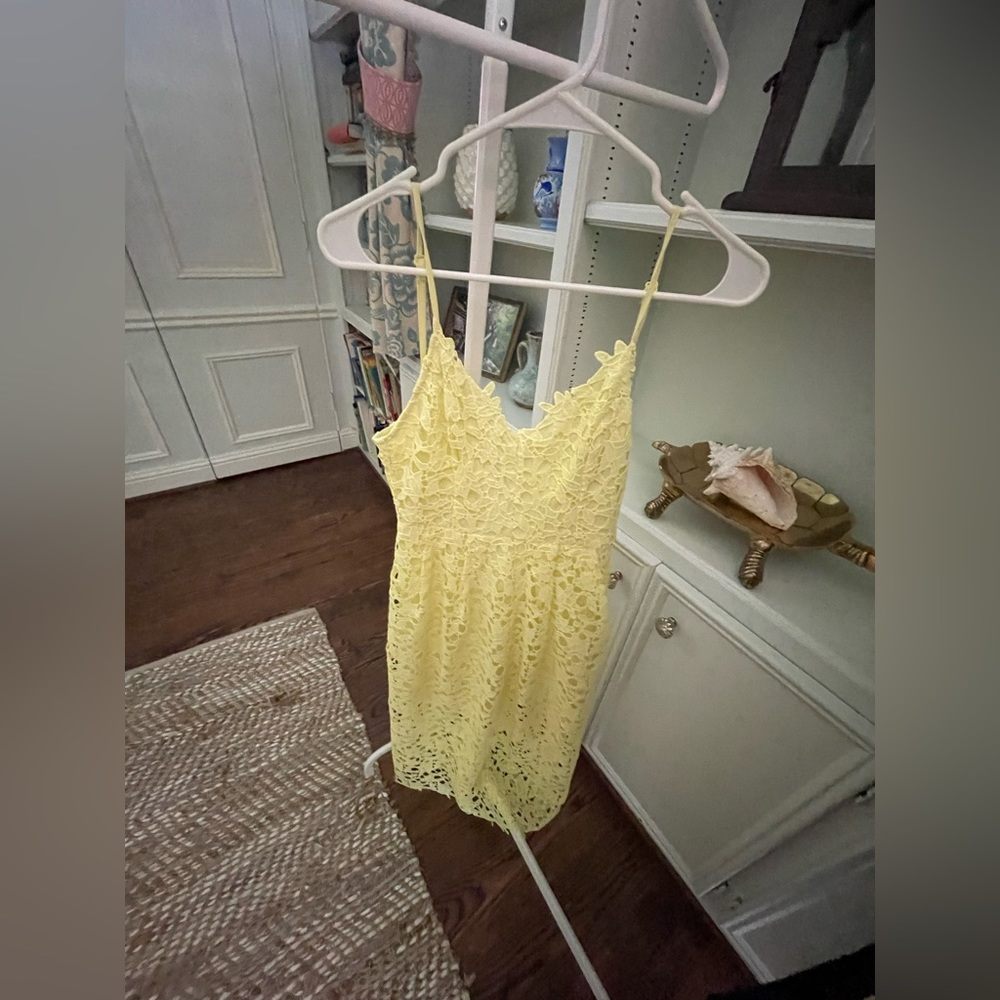 Yellow Lace Maxi Dress